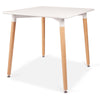 Nordic Style Square Dining Table 80x80 cm White Minimalist Design