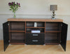 Large 2 Door 2 Drawer Sideboard Black White Grey Cupboard TV Cabinet Furniture