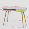 Mid Century Modern Desk Small Office Computer Retro Console Table Drawer Storage