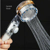 Shower Head Water Saving Flow 360° Rotating with Small Fan High Pressure Spray