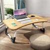 Folding Laptop Bed Tray Table Portable Lap Desk Notebook Breakfast Cup Slot UK