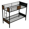 Metal Bunk Beds 2 x 3 FT Bed Frame Single High Sleeper Bedroom Furniture New