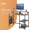 Computer Desk PC Laptop Table Workstation Study Home Office With 2 Tier Shelves
