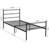 3FT Single Black Metal Bed Frame Heavy Duty Steel Bedroom Bedstead Base Bedframe