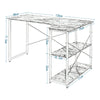 Corner Computer Desk L-shaped Work Study Table w/ Shelves Office Home MDF Metal