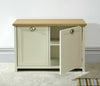 Cream Oak Shoe Storage Cabinet 2 Door Cupboard Two Tone Hallway Unit Lancaster