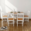 DINING TABLE AND 4 CHAIRS SET QUALITY SOLID WOODEN HOME HONEY WHITE PINE COLOUR