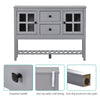 SIDEBOARD 2 DRAWERS DOORS CUPBOARD KITCHEN BUFFET CABINET W/ STORAGE SHELF GREY