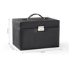 Mondeer Jewellery Box 4 Tier Jewelry Case w/ Lock Mirror and 3 Removable Drawers