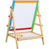 Kids Adjustable-Height 2 In 1 Wooden Easel Black/White Children Drawing Board