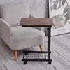 Adjustable Sofa Side End Coffee Table With Wheels C-Shaped Laptop Notebook Desk
