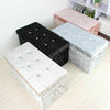 Crushed Velvet Bedroom Ottoman Foot Stool Cube Storage Box (1 & 2 Seater)