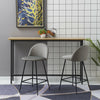 2er Barstool Breakfast stool Metal+Velvet Counter Bar Chair Faux Bar Stool