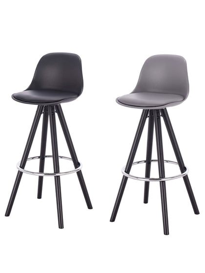 1x Barstool Breakfast stool Metal+leather Counter Bar Chair Faux Bar Stool