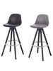 1x Barstool Breakfast stool Metal+leather Counter Bar Chair Faux Bar Stool