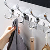 1Pcs 15 Hooks Coat Clothes Door Holder Rack Wall Mounted Hanger Stainless Steel