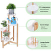 3 /4 Tier Bamboo Plant Stand High-Low Balcony Plant Stand Flower Display Shelves