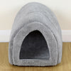 Soft Grey Pet Cat/Kitten Dog/Puppy Fleece Igloo Bed Warm House/Tunnel/Snug/Pod