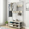 Hat and Coat Rack Stand Clothes Rail Shoe Storage Rack Hanger Hook Shelf 8 Hooks