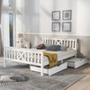 3FT Single 4FT6 Double Wooden Bed Frame with Storage Drawers Solid Pine Wood Bed