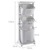3 Tier Laundry Basket Trolley Storage Cart Mobile Washing Clothes Sorter Hamper