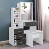 Dressing Table With Drawer, Mirror Stool Set Bedroom Makeup Desk Vanity Table