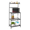 Kitchen Microwave Oven Stand 4 Tier Shelving Pot Plates Rack Storage Organizer