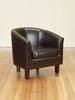 Luxury Faux Leather Tub Chair Armchair for Dining Living Room Office Reception