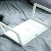 WHITE BREAKFAST SERVING LAP TRAY OVER BED TABLE W/ FOLDING LEGS PORTABLE PICNIC