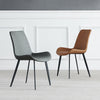 JIEXI Set of 2/ 4 Modern PU Leather Armless Chairs Dining Kitchen Room Steel Leg