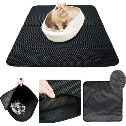 EVA Material Cat Pet Litter Catcher Tray Box Mat Scatter Control Double Layer