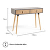 Console Table Hallway Hall 2 Drawer | Grey & Wood Effect | VonHaus