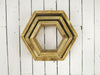 Set Of 3 Handmade Hexagon Shelves Wooden Shelves Made From Sustainable Pine Wood