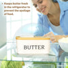 Porcelain Vintage Butter Dish with Lid Kitchen Insulated Storage Box Container