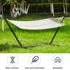 Swinging Hammock with Steel Stand Frame Garden Camping Outdoor Patio White UK