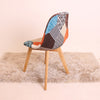 Tulip Patchwork Fabric Lounge Dining Chair Seat Vintage Retro Home Furniture
