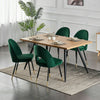 1/2/4/6 Velvet Dining Chairs Set Padded Seat Metal Leg Kitchen Home Office Chair