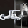 Bathroom Wall Mounted Bathtub Waterfall Shower Tap Mixer Bath Faucet Hand Spray