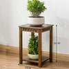 Bamboo Plant Flower Stand Sofa Side End Table Living Room Bonsais Display Decor