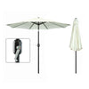 Mondeer 2.7M/3M Garden Parasol Umbrella Round Sun Shade Crank Tilt Red/Beige