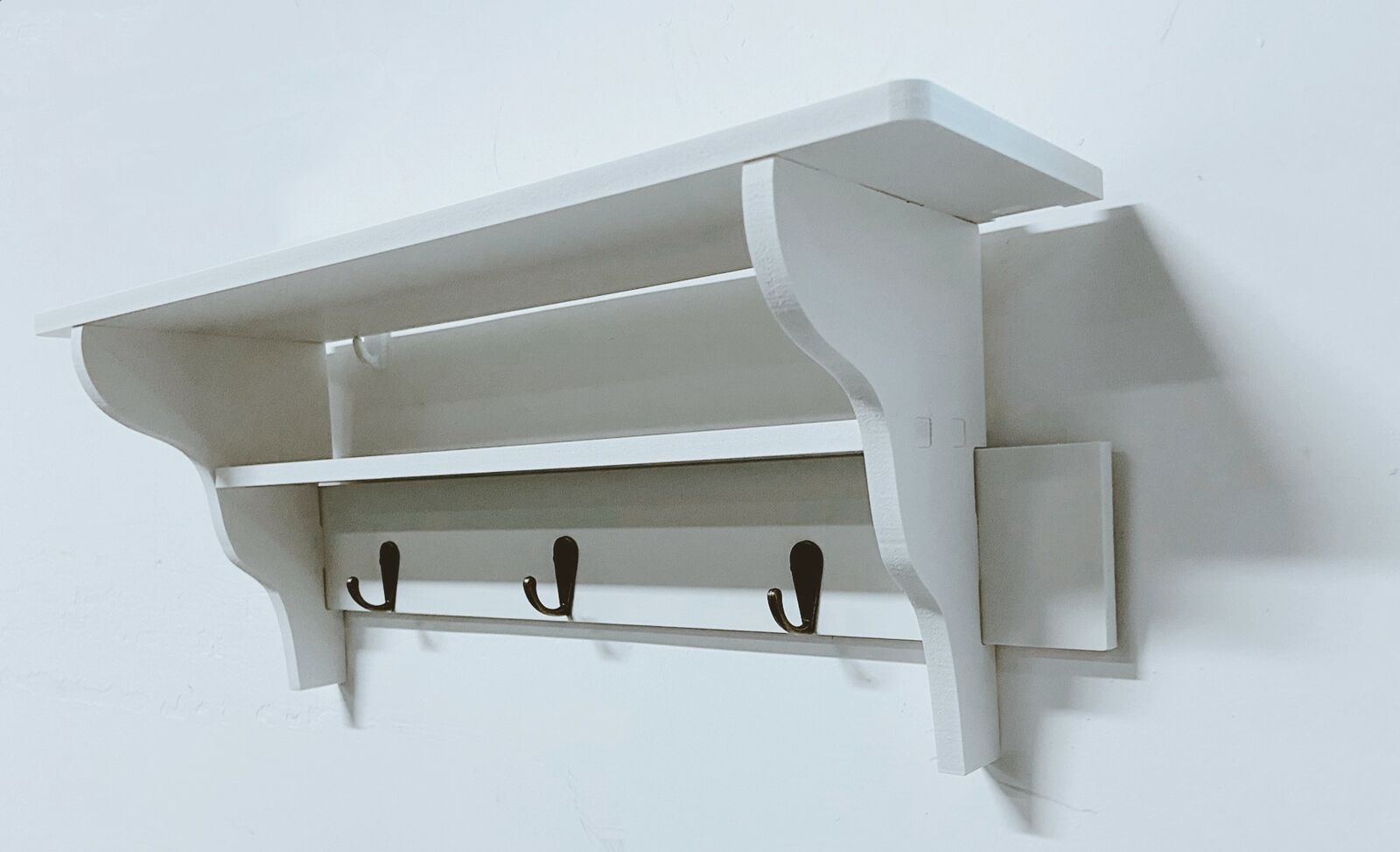 Rustic Floating Shelves Wall Mounted WPC Wall Storage Rack Display Kitchen Decor