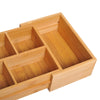 Bamboo Expandable Organiser Drawer Inserts Wooden Storage Holder Office