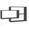 Floating Wall Mounted Bookshelf Hanging Storage Display Shelf Unit Multi Colours