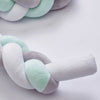 Crib Bumper 200CM Knot Plush Bedding Bed Cot Braid Pillow Cushion Pad Protector