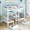 Bunk Beds MULTI FUNCTION Kids Bed 3ft Wooden Storage Bed Frame with Desk Chairs