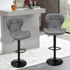 2x Breakfast Bar Stools Swivel Gas Lift Chairs Kitchen Pub Chair with Metal Base
