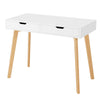 Computer Desk Writing Table with 2 Drawers Laptop PC Table Workstation Wooden