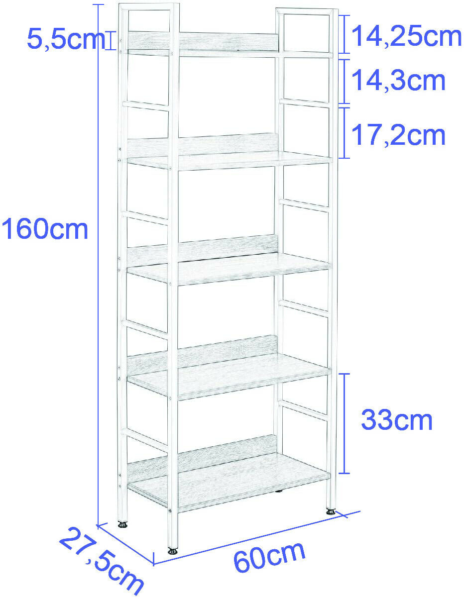 5Tier Ladder wood Shelf Storage Shelving Unit Bookcase Corner Rack Display Stand