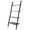 Industrial Ladder Shelving Unit 4 Tier Display Stand Bookshelf Wall Storage Rack