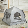 Folding Pet Tent Teepee Bed Kennel with Cushion Pad Cat Dog Puppy Cave House